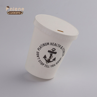 Couvercle de couvercle de tasse à café en papier kraft biodégradable personnalisé en usine pour 10oz / 12oz / 16oz / 20oz