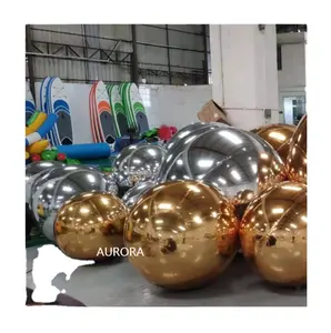 Esfera inflável colorida do espelho do natal, espelho para a decoração do evento