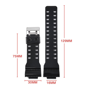 Bracelet de montre en caoutchouc de résine transparente à dégagement rapide 16 mm pour Casio <span class=keywords><strong>GA</strong></span> <span class=keywords><strong>100</strong></span> GD120 <span class=keywords><strong>GA</strong></span>-700 - Product Image 2