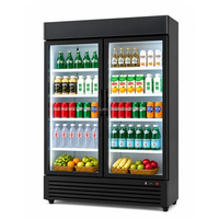 Jinfugui Porte en verre commerciale Double température Affichage des boissons Refroidisseur 450L vertical Boisson Réfrigérateur