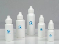 Flacon compte-gouttes en plastique HDPE de 30 ml, qualité pharmaceutique, compressible, avec bouchon intérieur à vis, logo acceptable