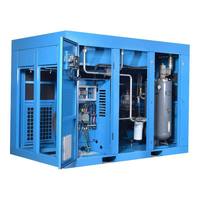 Compresseur d'air à vis fixe lubrifié de 75 kW, alimenté en courant alternatif, avec bloc compresseur PLC, refroidissement par air et fonctions multiples de réduction du bruit