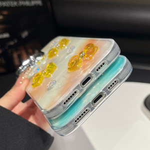 Cover per Telefono con Farfalle in Cristallo e Perle Sfumate Colorate per Redmi <span class=keywords><strong>A3</strong></span> <span class=keywords><strong>Samsung</strong></span> A07 iPhone 15 16 17Pro Max - Product Image 6