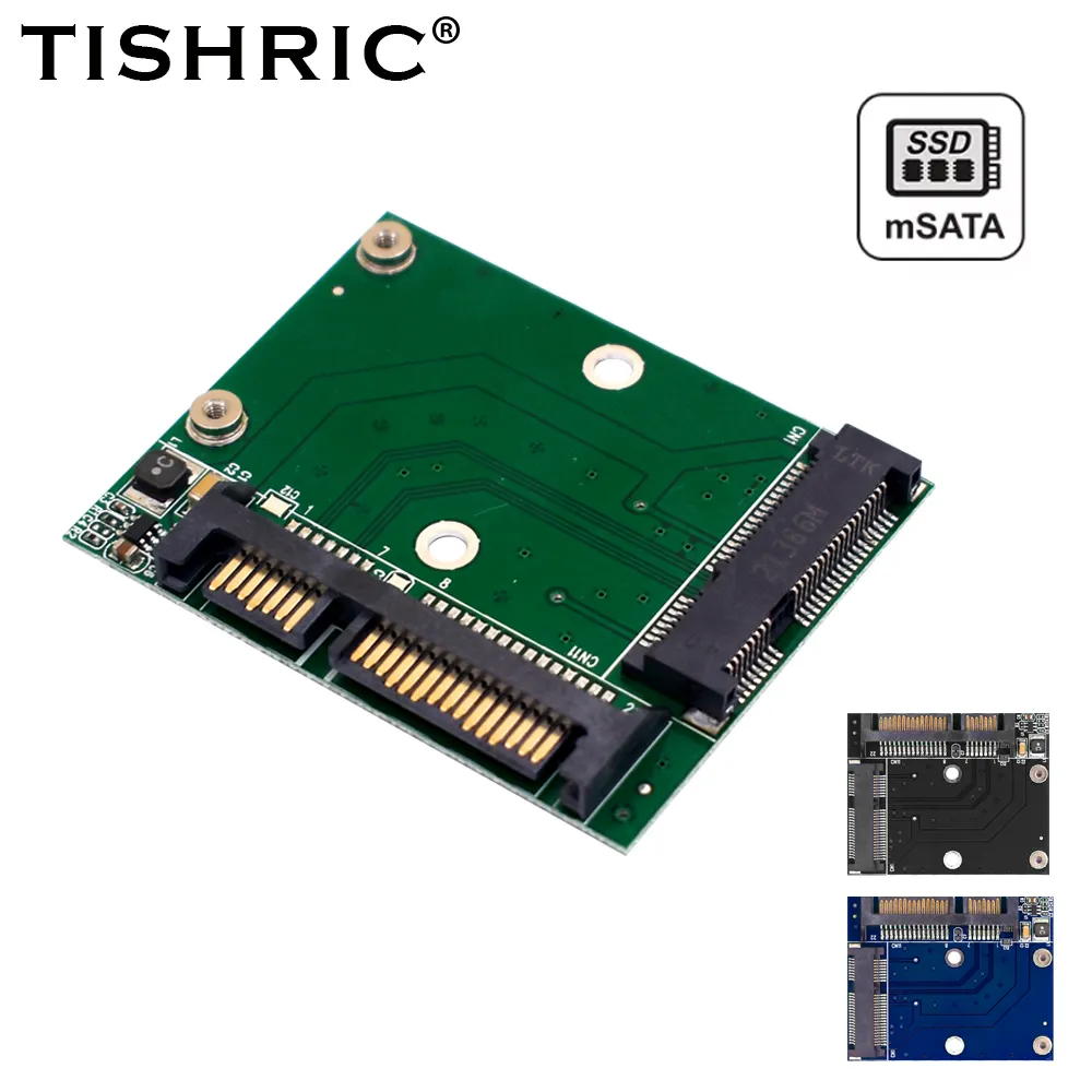 TISHRIC มินิ Pcie 2.5 Sata SSD MSATA ถึง 22 PIN SATA อะแดปเตอร์แปลงการ์ดโมดูลบอร์ดสําหรับ PC