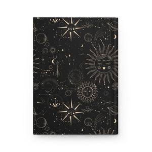 LABON – Journal noir soleil et étoiles, carnet de remerciement Journal de rêve Journal d'abondance univers Journal d'astrologie lune - Product Image 3