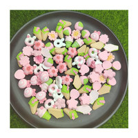 Breloques Slime Printanières Blanches Vertes Roses en Résine Kawaii, Cabochons à Dos Plat, Accessoires Miniatures pour Coque de Téléphone, Breloque DIY