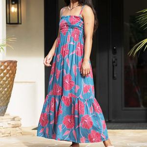 Robes hawaïennes à imprimé polynésien sur mesure pour femmes de haute qualité, robe décontractée longue jusqu'aux chevilles - Product Image 2