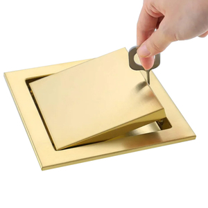 Hiện đại 304 thép không gỉ Vàng Gạch chèn phòng tắm cống sàn 50 mét vuông Outlet với đánh bóng bề mặt bồn rửa lưu vực khách sạn sử dụng - Product Image 1