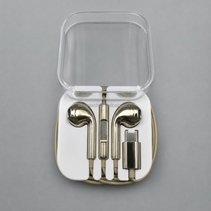 Auriculares con Cable Tipo C Universales Dorados, Auriculares Estéreo con Micrófono para Teléfonos Inteligentes, Tabletas y Computadoras Portátiles Compatibles - Product Image 4