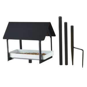 Comedero para Pájaros JH-Mech, Bandeja Decorativa para Jardín, Kit de Montaje Ajustable, Comedero para Pájaros de Metal Resistente con Soporte - Product Image 2