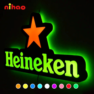 Insegna Luminosa <span class=keywords><strong>3D</strong></span> in Acrilico NIHAO, Lettere Illuminate per Decorazione Murale e Ristoranti - Product Image 3
