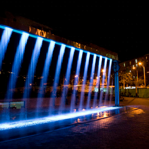 Cascata della tenda della pioggia della fontana della cortina <span class=keywords><strong>di</strong></span> acqua musicale digitale rotonda - Product Image 5