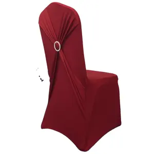 Funda para silla de LICRA con espalda cruzada elegante/funda para silla de boda