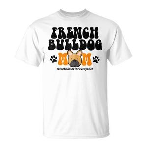 Camiseta para mamá de bulldog francés, besos franceses para todos - Product Image 1