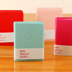 Heada - Mini Libreta de Bolsillo con Tapa Dura de Cuero, Diseño de Cara Sonriente en Color Caramelo, Encuadernación Térmica, 100 Hojas, Logotipo Personalizado - Product Image 2