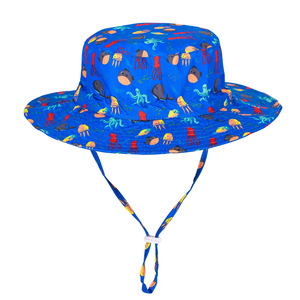 OEM personalizado verano ajustable colorido niño pequeño sombrero para el sol poliéster protección Uv bebé transpirable playa sombrero cubo chico sombrero - Product Image 4