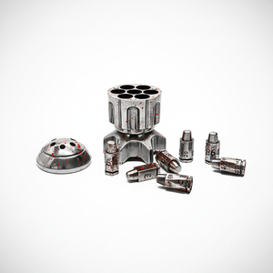 Ensemble de dés en métal EDC Fidget Bullet avec spinner revolver pour DND COC RPG, 7 dés polyédriques, design Cyberpunk <span class=keywords><strong>War</strong></span> Machine - Product Image 1