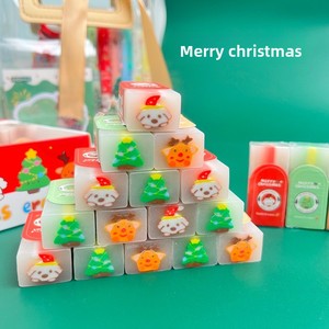 Gomme en plastique de Noël à motif de dessin animé, cadeau pour étudiant, pour <span class=keywords><strong>le</strong></span> dessin des enfants, correction sans traces, papeterie créative, <span class=keywords><strong>prix</strong></span> - Product Image 2