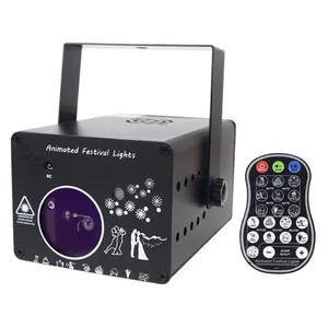 LED laser party lighting voice remote control laser anime night lighting dj projector fairy light for party christmas decoration