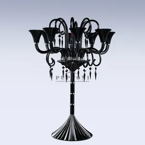 Candelabros de luxo para decoração de hotéis e casamentos, candelabros banhados a ouro e prata