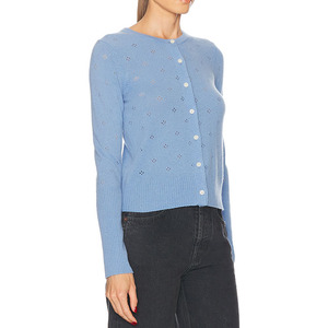 OEM Cardigan leggero <span class=keywords><strong>in</strong></span> <span class=keywords><strong>Tulle</strong></span> con bottoni giacca da donna maglione lavorato a <span class=keywords><strong>maglia</strong></span> Casual per metodo di tessitura intrecciata autunnale - Product Image 2