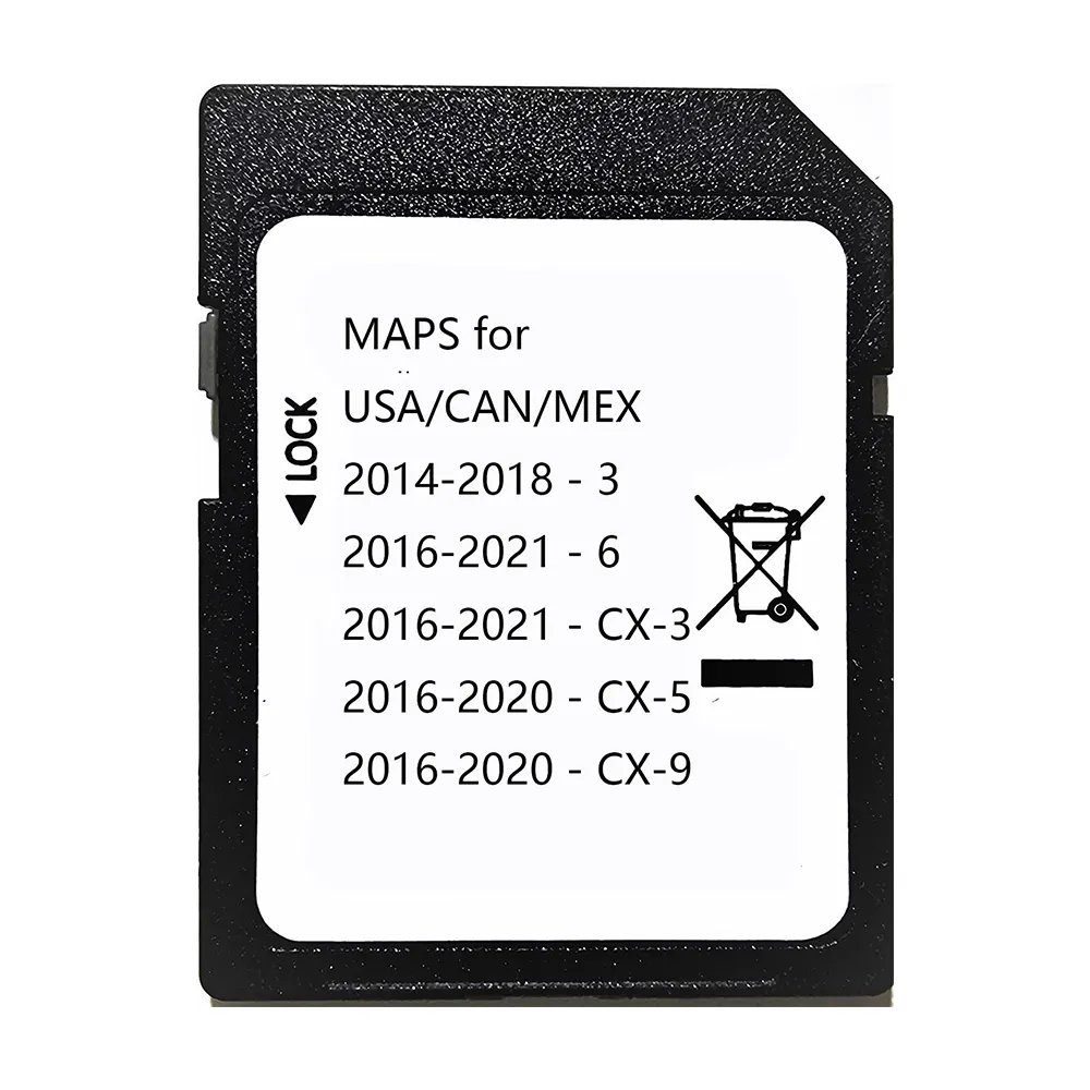Navigasi Terbaru 2022 Kartu Sd untuk Maz-da 3 6 CX-3 CX-5 CX-9 Navigasi Peta Kartu SD USA/CA/MEX