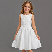 Robe de princesse pour fille D30400AW, robe de fête pour fille, robe d'anniversaire pour enfants, robe sans manches