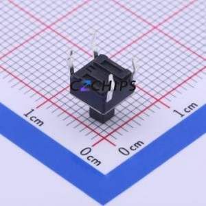 TC-1102T-C Tactile Switch Through hole Component THT-4P,6x6mm Switch Single Pole Single Throw Rectangle Button 2.6N Through Hole - Product Image 2