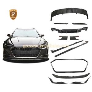 Kit de carrosserie en Fiber de carbone sèche CSS pour Audi <span class=keywords><strong>RS6</strong></span>/RS7 2022 -- <span class=keywords><strong>2023</strong></span> évents de lèvre avant jupes latérales diffuseur arrière Spoiler Bodykit - Product Image 1
