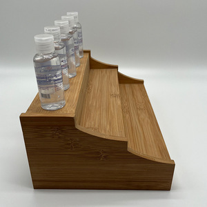 Bamboo Three Tiered <b>Spice</b> <b>Rack</b> Foldable Standing Kitchen Storage Organizer <b>For</b> Home Use - Product Image 1