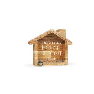 Tirelire personnalisée en forme de maison pour adultes, boîte à monnaie artisanale, tirelire à thème festif, cadeau personnalisé pour agent immobilier - Product Image 6