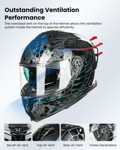 Cascos de Motocicleta ILM en Oferta, Cascos Integrales con Doble Visera DOT ECE para Carreras Urbanas, Modelo MF567 - Product Image 4