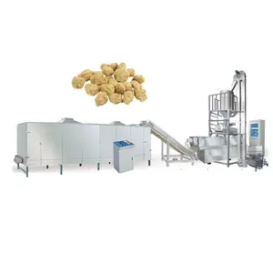 Vietnam vegetarian soy food TSP TVP production line high-speed mixer, double-screw extruder, and multi-layer dryer