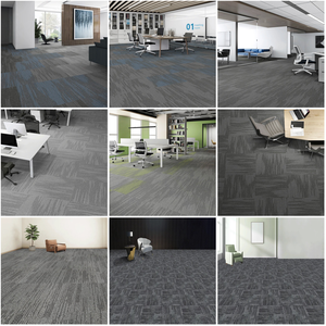 Dalles de moquette modulaires Revêtement de sol de qualité commerciale Conception à fort trafic Système de moquette carrée avec fibre durable - Product Image 3