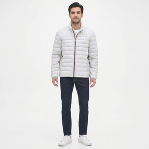Veste matelassée en toile pour homme de qualité supérieure à prix abordable, service OEM, avec col montant et logo frontal, design personnalisé, vente en gros - Product Image 1