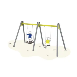 High Quality Interesting Outdoor Play Swing Set for 2 Kids Outdoor Children Playground for Sales