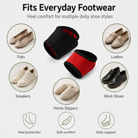 Échantillon Gratuit : Coussinets de Talon en Gel de Silicone pour Tissus, Manchons de Soutien, Chaussettes Amortissantes, Protège-Talons pour Talons Secs, Craquelés et Douloureux