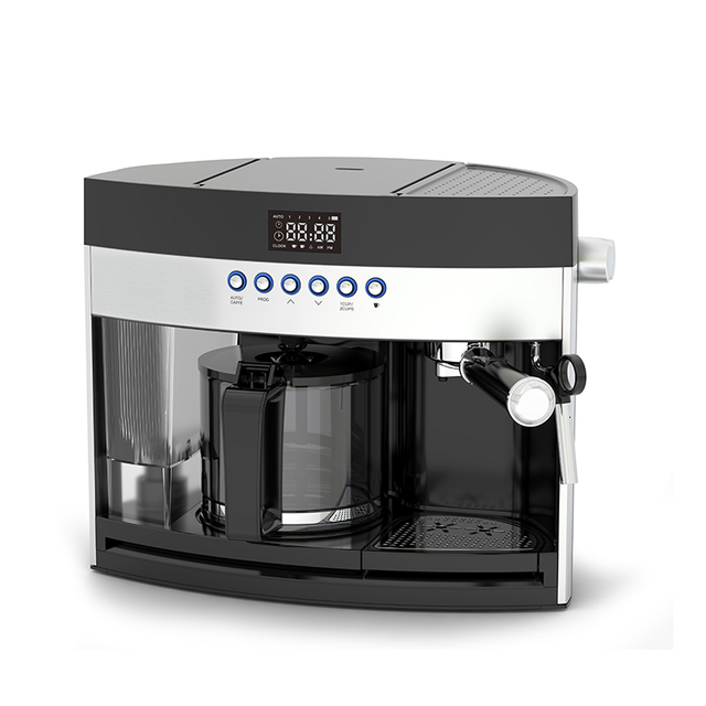 Home Portable Lcd Display 12 Cup and Single Serve Electric Kettle Filter Drip Coffee Maker Machine