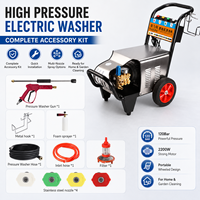 Nettoyeur haute pression électrique 100 bars 1500 W, machine à laver portable pour voitures, nettoyage de la maison et du jardin