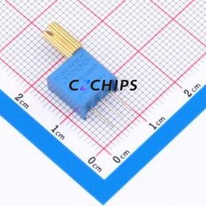 Résistance/potentiomètre réglable 3296W-1-105-8mm, composant traversant (THT), résistance 1mOhm 10% - Product Image 1