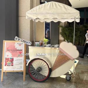 Di động đường phố thực phẩm đứng điện thoại di động thị trường gian hàng giỏ hàng ngoài trời Snack hiển thị giá kinh doanh kim loại cửa hàng với bánh xe kẹo bán kiosk - Product Image 5