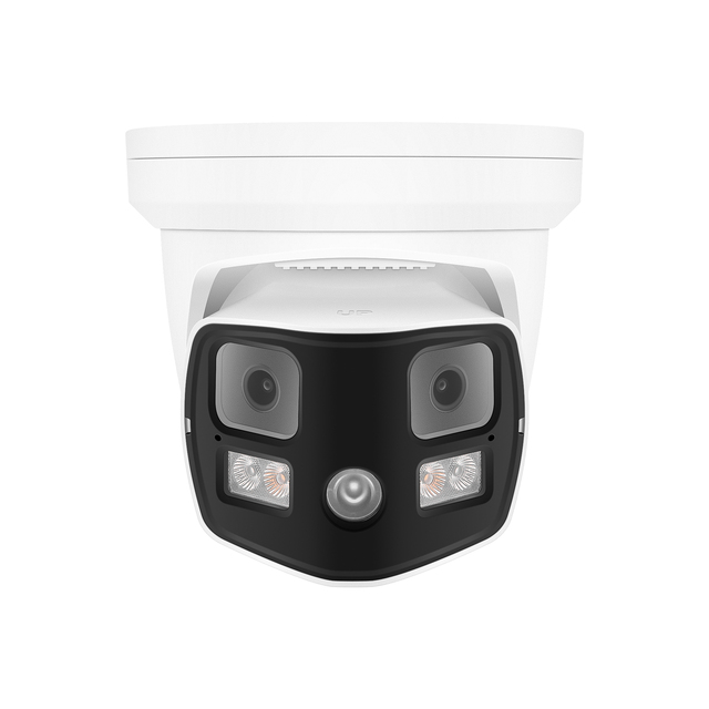 NDAA Compliant Panoramic 8MP Dual-lens Hybrid Light Face Detection VCA AI Smart Function 4K Two-way Audio IP POE Network Camera