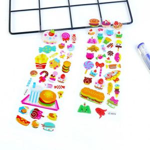 <b>Scrapbooking</b> Bullet Journal Toy Candy Donuts Food Hamburger Puffy Variety Pack Dinosaurs 3D Stickers for Kids - Product Image 2
