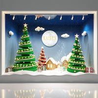 Sapin de Noël pliable en cèdre Innopaper, écologique, de haute qualité, avec lumières LED blanc chaud, base en papier kraft, décoration de magasin