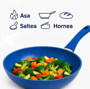 Modern <b>Ceramic</b> Marble Coated Pot <b>Pan</b> Silicone Glass Lids Bakelite Handles Non-Stick Forged Aluminum Cookware Set Gas Induction - Product Image 4
