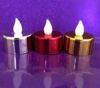 Bougies LED miniatures colorées à piles pour décoration de Noël, lumières chaleureuses de haute qualité