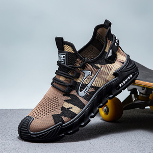 Anti-shatter Anti-penetration Steel Toe PU Walking Shoes Lightweight Midsole Cotton Lining for Cushion Fly-knit Anti-slip - Product Image 3