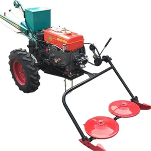 Çiftlik traktörü 12 HP iki tekerlekli traktör disk çim biçme makinesi