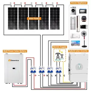 Komplettes Solarenergie speichers ystem, für Zuhause 3kW 5kW 7kW 8kW 10kW 48V hybride netz unabhängige Solarzellen anlage