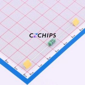 Inductor de Anillo de Color EC0410-472K / Componente de Orificio Pasante (THT), D4xL10.5mm 4.7mH 10% 30mA 46Ohm - Product Image 1
